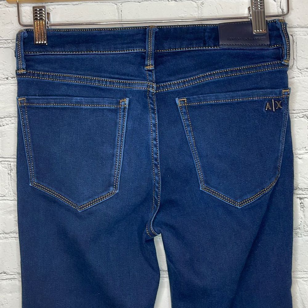 Armani Exchange Women’s Dark Rinse Super Skinny Jeans size 27R - Picture 5 of 7